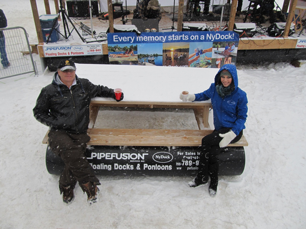 Jan and Ashley at the Pipefusion Picnic Table